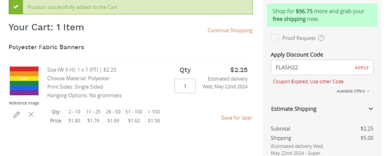 How to apply BannerBuzz coupon code